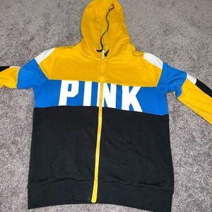 Womens PINK Zip Up Hoodie